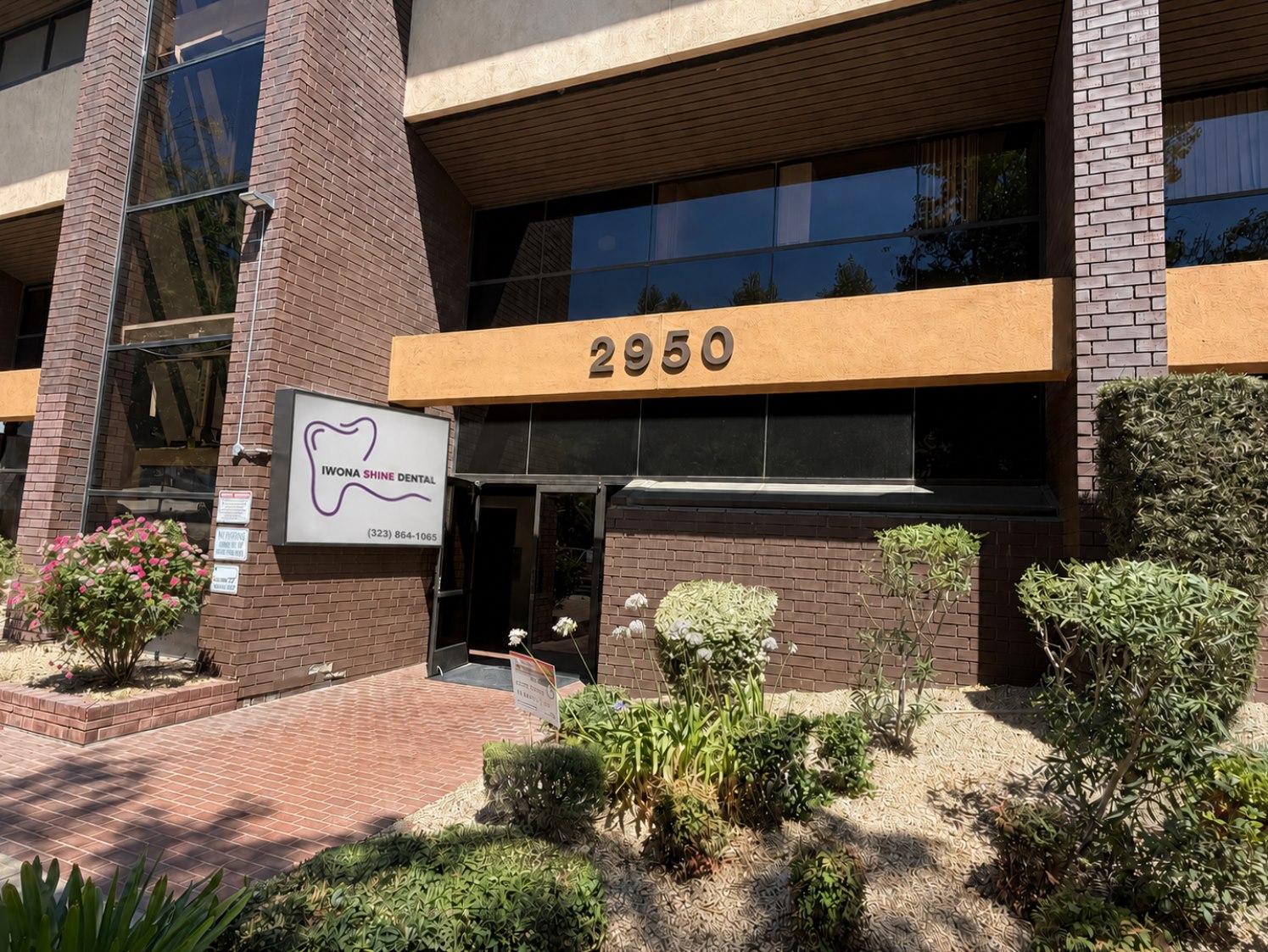 Exterior of the Iwona Shine Dental building at 2950 Sycamore Drive